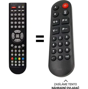 Dálkový ovladač Hyundai hlhw 16110 dvd náhradní dálkový ovladač pro seniory.