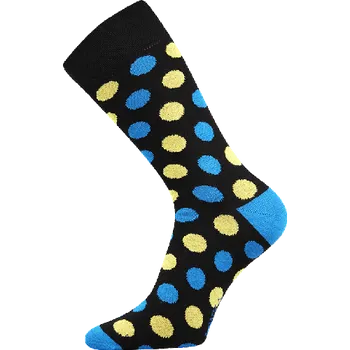 Pánské ponožky Ponožky - Puntíky černá (Velikost 39-42)