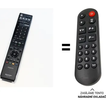 Dálkový ovladač Sharp LC-46LX810E náhradní dálkový ovladač pro seniory.