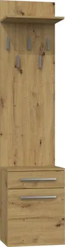 Věšák Topeshop Duo předsíňový věšák se skříňkou 50 x 27 x 124 cm dub artisan