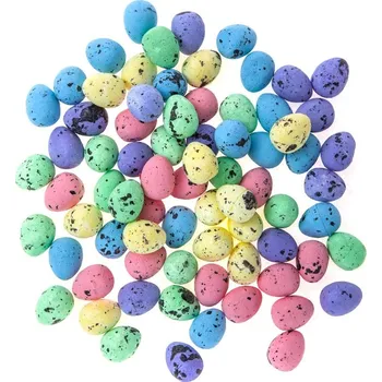 Velikonoční dekorace DP Craft Vajíčka polystyrenová mini kropenatá 1,8cm, 80ks