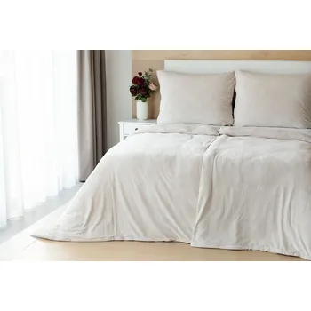 Bytový textil PLYŠOVÉ POVLEČENÍ 140x200 NATUR - BAVLNA