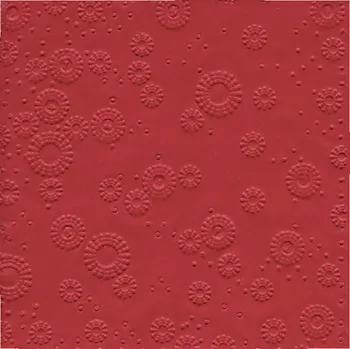 Papírový ubrousek Paper design Ubrousky vytlačované vínově červené 16 ks - ubrousek s vytlačeným dekorem 33 cm x 33 cm na slavnostní svatební tabuli