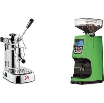 Kávovar La Pavoni Professional Lusso + Eureka Atom 60, kawasaki green