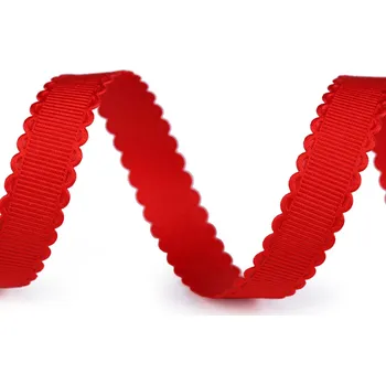 Saténový prýmek / stuha šíře 16 mm, barva 4 červená