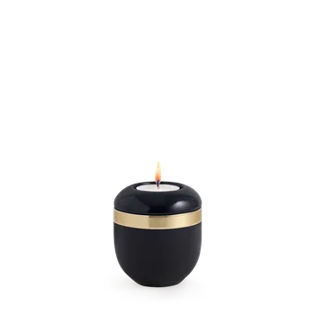 Smuteční dekorace Keramická miniurna Brillant - Černá