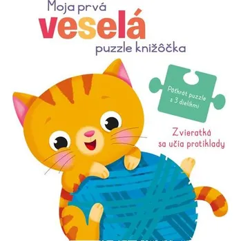 Leporelo Moja prvá veselá puzzle knižôčka Zvieratká sa učia protiklady