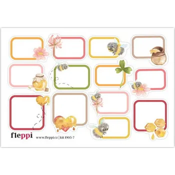 Diář Fleppi Samolepky - obrázkové aršíky včelky rámečky s obrázky