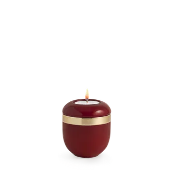 Smuteční dekorace Keramická miniurna Brillant - Rubínová