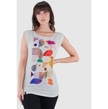 Dámské tričko WOOX Triko Abstrummer Off White 44 + DÁREK