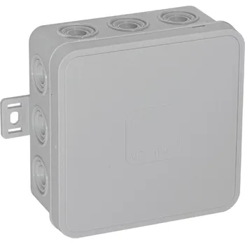 Elektroinstalační krabice Rozvodná krabice CLICK 12P 85x85x41mm šedá IP54