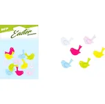 dekorace ptáček 2,5cm 12ks barevný mix 2221755 UNIPAP