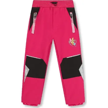 Dívčí kalhoty Dívčí softshellové kalhoty nezateplené Kugo HK2870, růžové