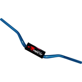 Řídítka řídítka (Michael P.) s proměnlivým průřezem o průměru 28,6 - 22 mm s chráničem, RTECH (modrá)