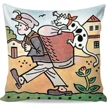 Dětský polštářek JOSEF LADA BARTOŠI, BARTOŠI, béžovo-světle modrý, 40x40cm