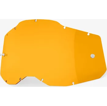 Motocyklové brýle plexi Racecraft 2/Accuri 2/Strata 2, 100% - USA (tmavě žluté, Anti-fog)