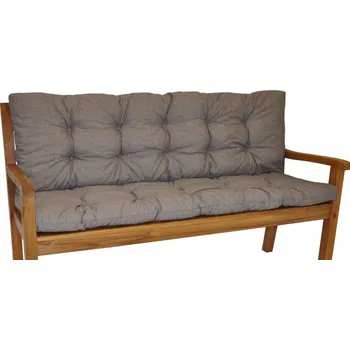 Podsedák Polstr na zahradní lavičku 120 cm - látka šedý melír