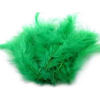 Svatební dekorace Svatba-eshop Dekorační peří smaragdově zelené 20 ks - ozdobná peříčka