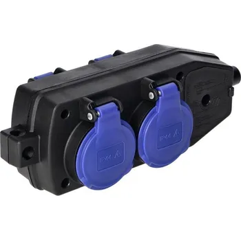 Stavebniny Síťová zásuvka na kabel 230V, 4x zásuvka, IP44