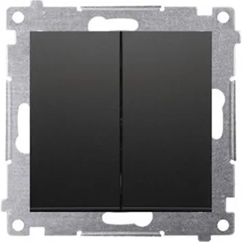 vypínač Vypínač Simon 54 premium č.6+6 (5B) bez piktogramu černá matná