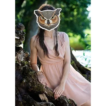 Svatební dekorace PartyDeco Maska sova - rekvizity na svatební focení