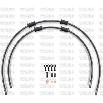 STANDARD Hadice přední brzdy sada Venhill POWERHOSEPLUS SUZ-5010FB-CB (2 hadice v sadě) karbonové hadice, černé koncovky