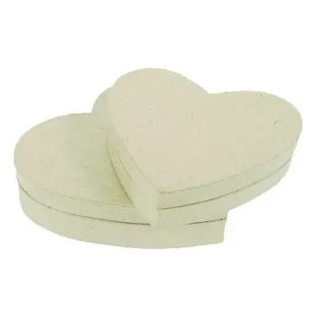 Krabice ve tvaru srdce z papírové hmoty 13x11x3,5cm (Krabice ve tvaru srdce z papírové hmoty 13x11x3,5cm)