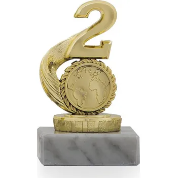 Figurka "2" na emblém, zlatá, 10cm, včetně podstavce