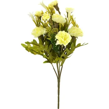 Flora Karafiát kytice 27 cm žlutá umělá květina Flora Karafiát kytice 27 cm žlutá