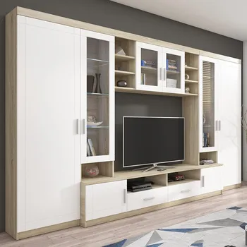 Obývací stěna Obývací stěna PARIS | 340 cm | sonoma/bílá MDF