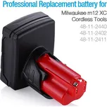 TopTechnology Baterie 48-11-2440 Milwaukee, AEG 4000mAh 12V Li-Ion neoriginální, pro AKU nářadí a jiná zařízení