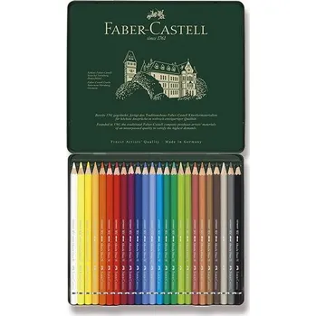Kresba Akvarelové pastelky Faber-Castell Albrecht Dürer plechová krabička, 24 barev