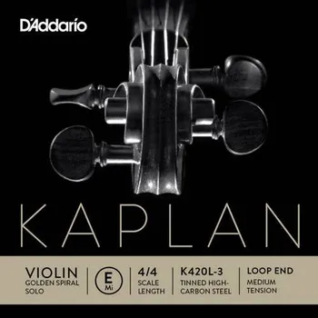 Struna pro kytaru a smyčcový nástroj D'Addario Kaplan K420L-3, Struna na housle E