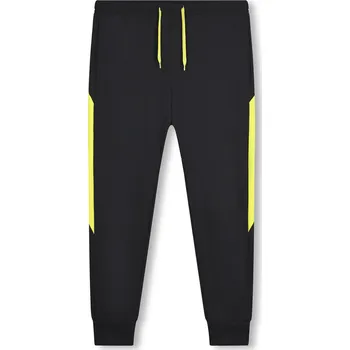 Chlapecké funkční tepláky - KUGO WT7304B, černá / signální aplikace Barva: Černá, Velikost: 146