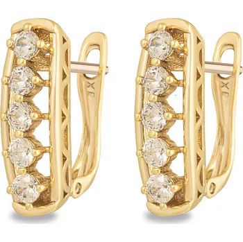 Náušnice Ellami SOFIA 2987 Pozlacené náušnice s pěti zirkony Ellami