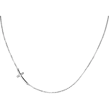 Náhrdelník Lillian Vassago Náhrdelník s křížkem naležato z bílého zlata LLV11-GN001 varianty: 53cm + 2cm