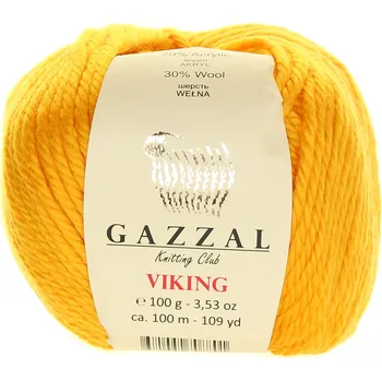 Příze Gazzal Viking 4028 žlutá