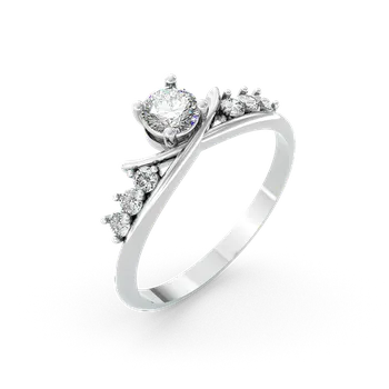 Prsten SOLUNA CALINS romantický zlatý prsten se zirkonem bílé zlato VELIKOST: 50 - 15,9 mm