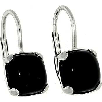 Náušnice Goldstore Náušnice Onyx bílé zlato Váha: 2.70 g