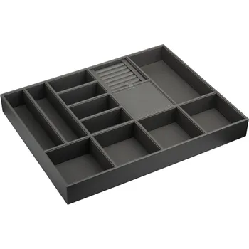 Úložný box Interex design Organizér na šperky do šatní zásuvky ELEGANTO / Antracit 800 mm
