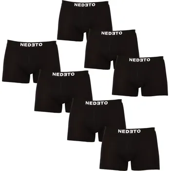 Boxerky 7PACK pánské boxerky Nedeto černé (7NB001b) M Možnost vrácení zboží ZDARMA do 120 dnů!