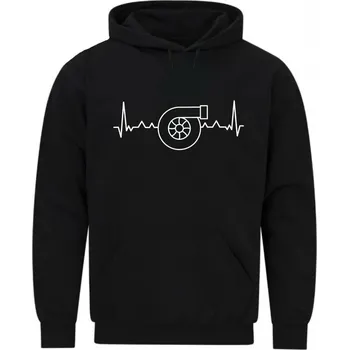 Pánská mikina Pánská mikina Kardiogram a Turbo (Skladem S-5XL) (Velikost: 5XL, Barva: Černá)