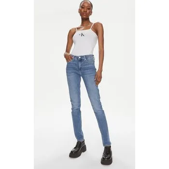 Body Calvin Klein Jeans Body Monologo J20J223421 Bílá Slim Fit XXL