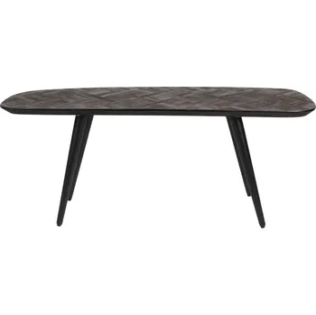 White Label Tmavě hnědá teaková lavice WLL WEBSTER 118 cm