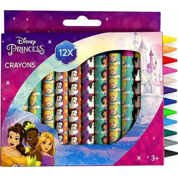 Pastelka DT Voskové pastelky- Disney princezny, 10 cm 12ks