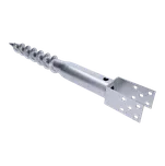 Zemní vrut, patka U, 120 x 70 mm, zinková barva