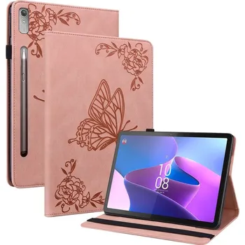 Pouzdro na tablet VSECHNONAMOBIL 69565 ART BUTTERFLY Peněženkový obal pro Lenovo Tab P12 růžový