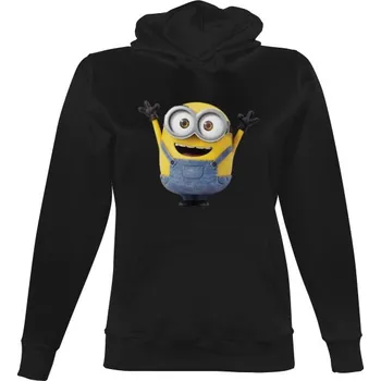 Dámská mikina Dámská mikina s kapucí s potiskem Šťastný Mimoň dámské