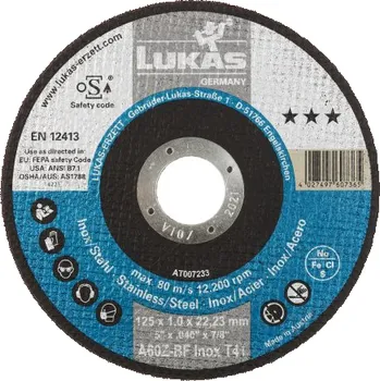 Řezný kotouč Lukas Řezný kotouč 115x1,0x22 A60X-BF Inox
