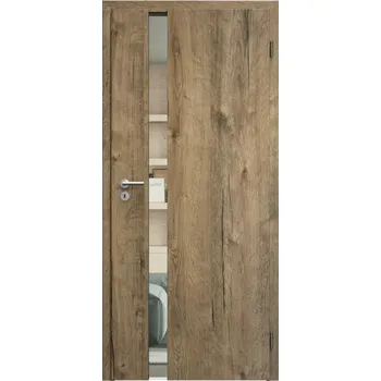 Interiérové dveře SAPELI HARMONIE KOMFORT M83 - CPL LAMINÁT - OTOČNÉ DVEŘE VČ. ZÁRUBNĚ - dub sherwood Průchozí šířka (cm): 90, Průchozí výška (cm): 210, Typ skla: Čiré sklo